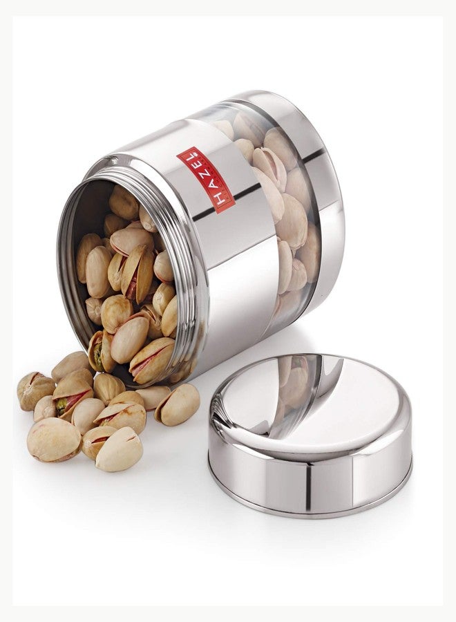 HAZEL Stainless Steel Masala Container | 400 ml Capacity Transparent Masala Boxes for Kitchen | See Through Air Tight Container with Silver Color Box with Glossy Finish, Set of 6 - Image 5